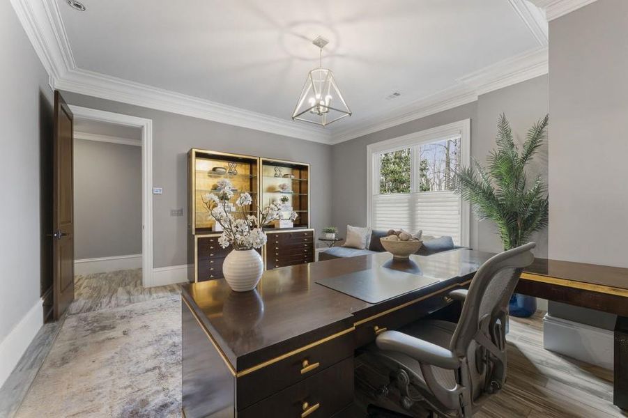 Furnished interior view inside a new home in , Johns Creek (Image 37).