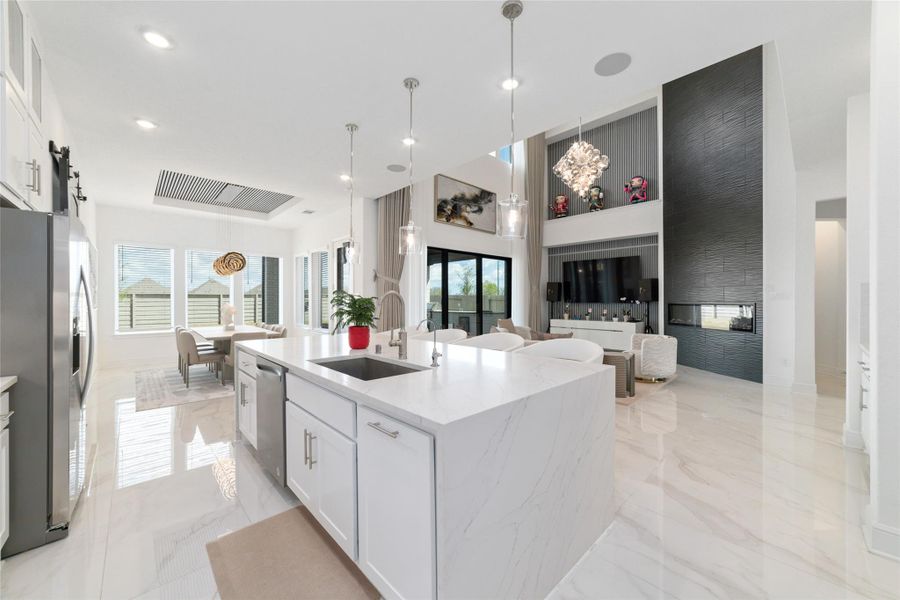 Furnished interior view inside a new home in Pomona 70' - Section 27, Manvel (Image 34).