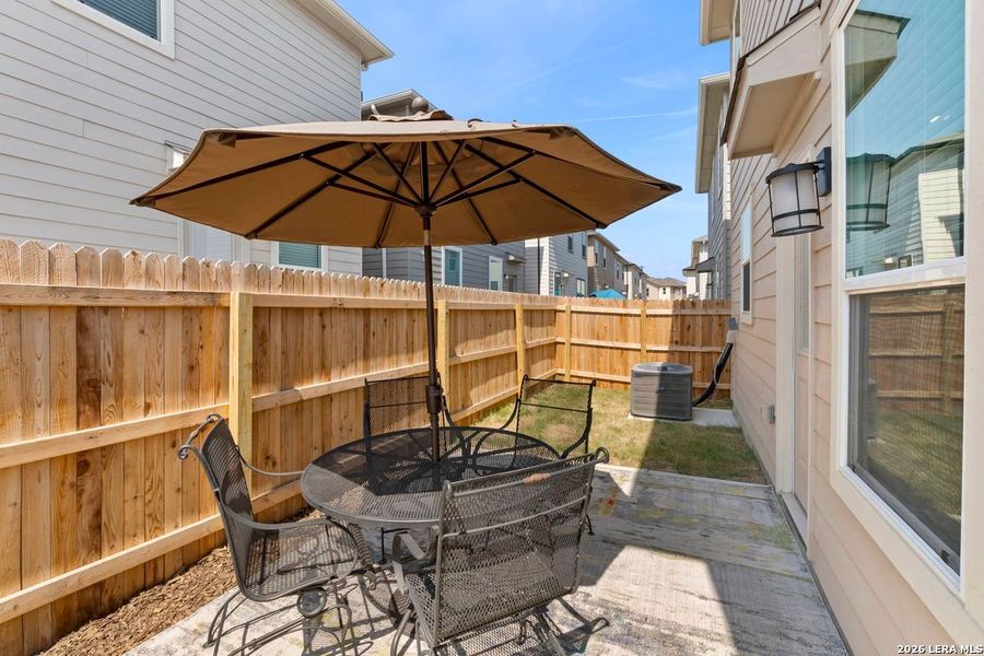 Exterior details and patio area of a home in , San Antonio (Image 4). Exterior details and patio area of a home in , San Antonio (Image 4).