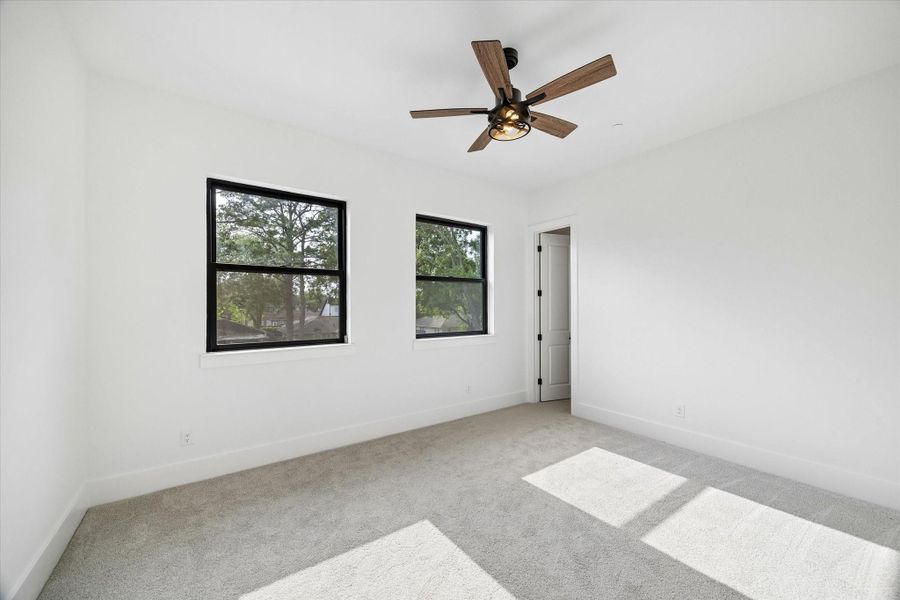 All the secondary bedrooms are roomy and bright and have en suite bathrooms and walk-in closets with built-ins.