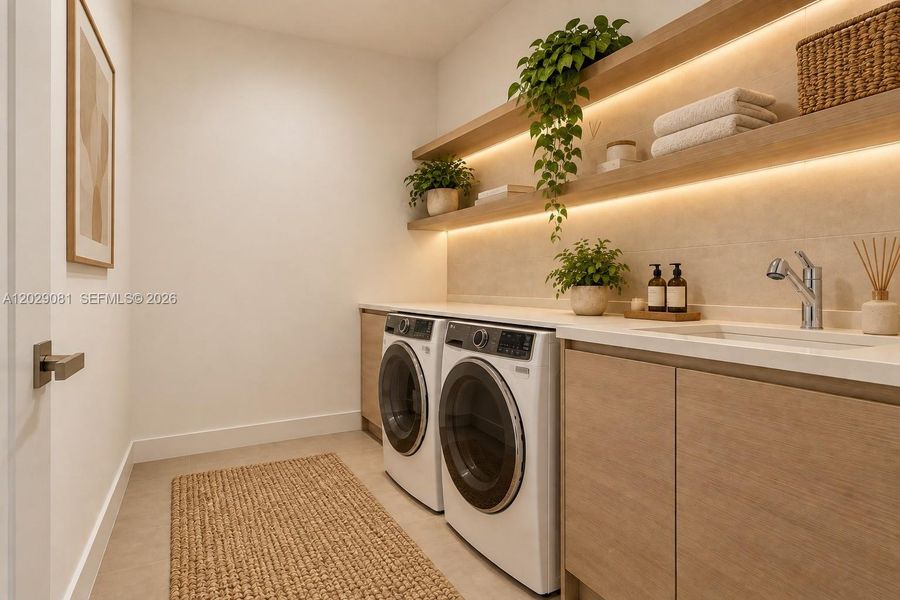Furnished interior view inside a new home in , Weston (Image 13).