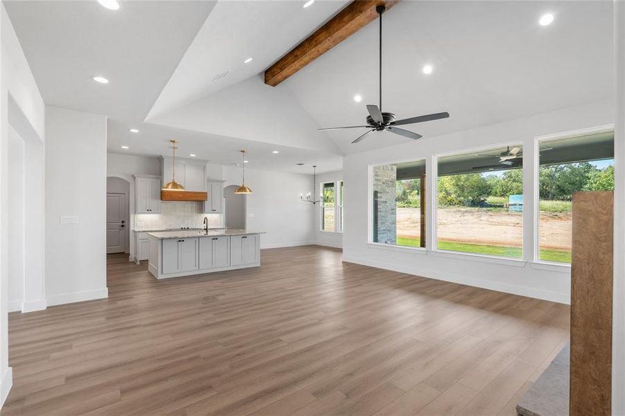 View into the kitchen.