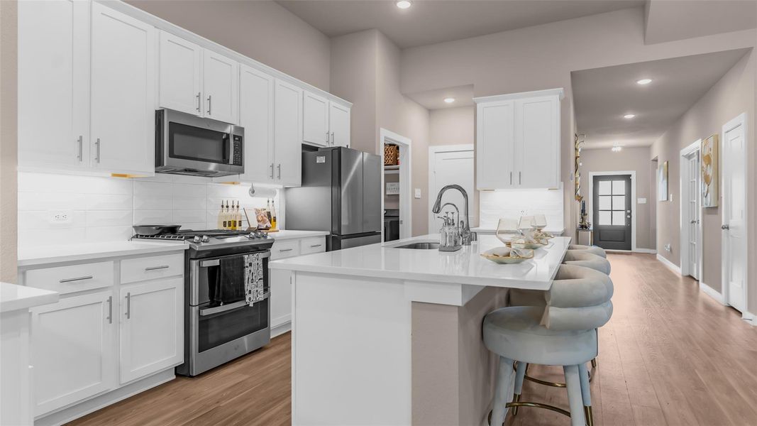 Furnished interior view inside a new home in , Willis (Image 17).