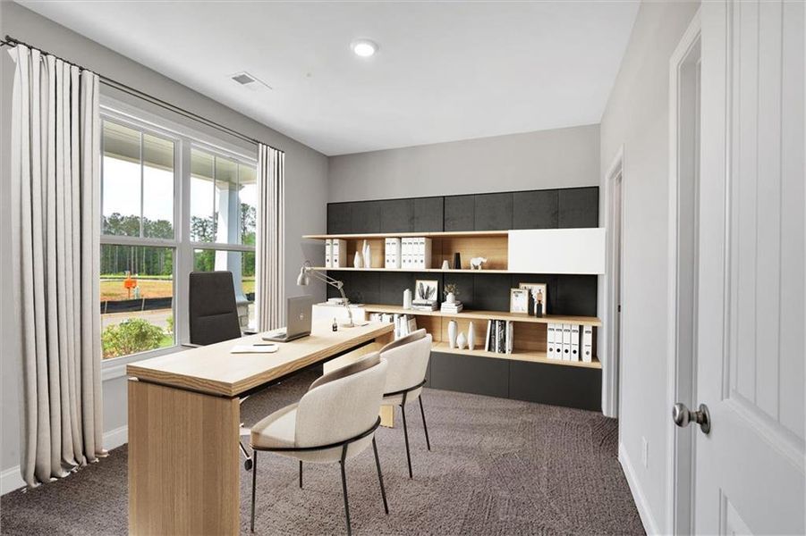 Furnished interior view inside a new home in Heritage Pointe at The Georgian, Villa Rica (Image 8).