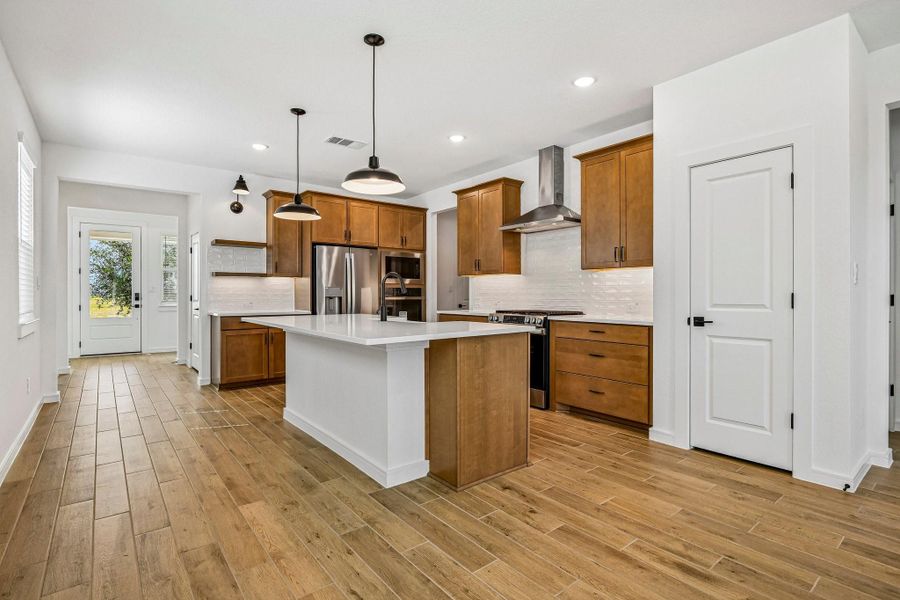 Gourmet island kitchen