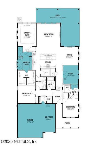 2D floor plan layout of this home in RiverTown - WaterSong, St. Johns, FL (Image 1). 2D floor plan layout of this home in RiverTown - WaterSong, St. Johns, FL (Image 1).