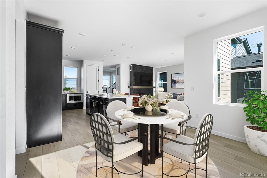Furnished interior view inside a new home in Tribute at Lyric, Lone Tree (Image 19).