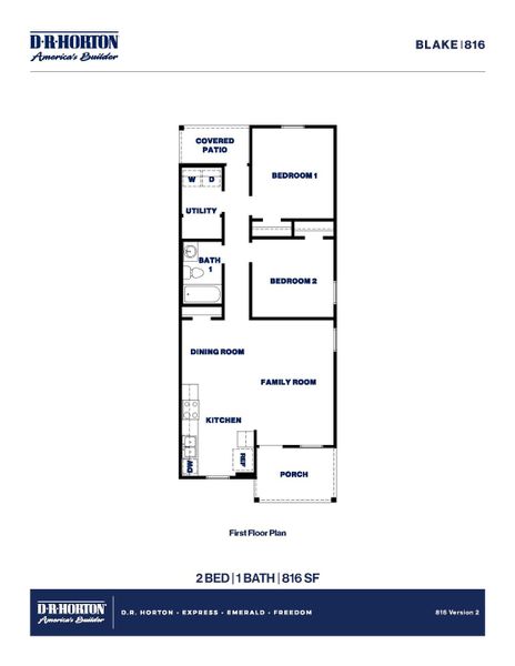 2D floor plan layout of this home in Castles Edge, Willis, TX (Image 3).