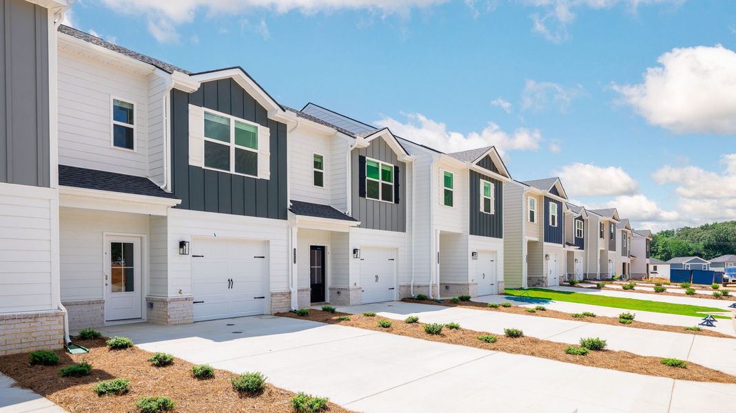 Front exterior of a new home in Belcourt Landing, Cleveland, TN, highlighting curb appeal (Image 18).