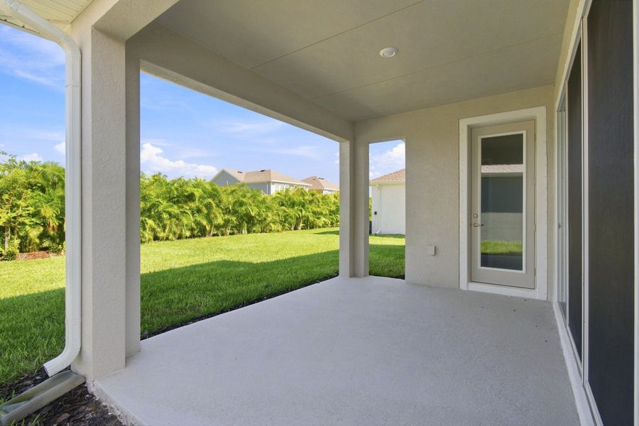 Exterior details and patio area of a home in Waterset Tradition Series, Apollo Beach (Image 4).