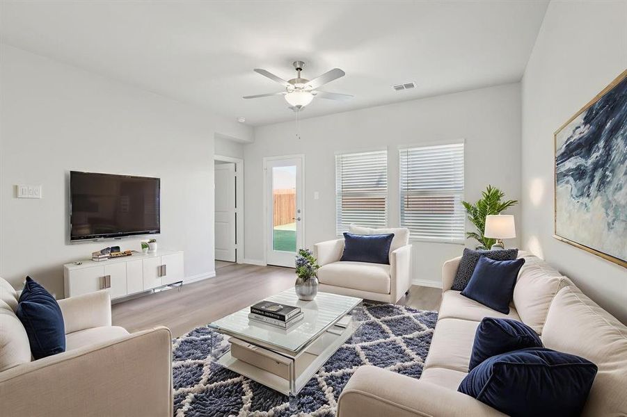 Furnished interior view inside a new home in Simpson Crossing - Spring Series, McKinney (Image 6). Furnished interior view inside a new home in Simpson Crossing - Spring Series, McKinney (Image 6).