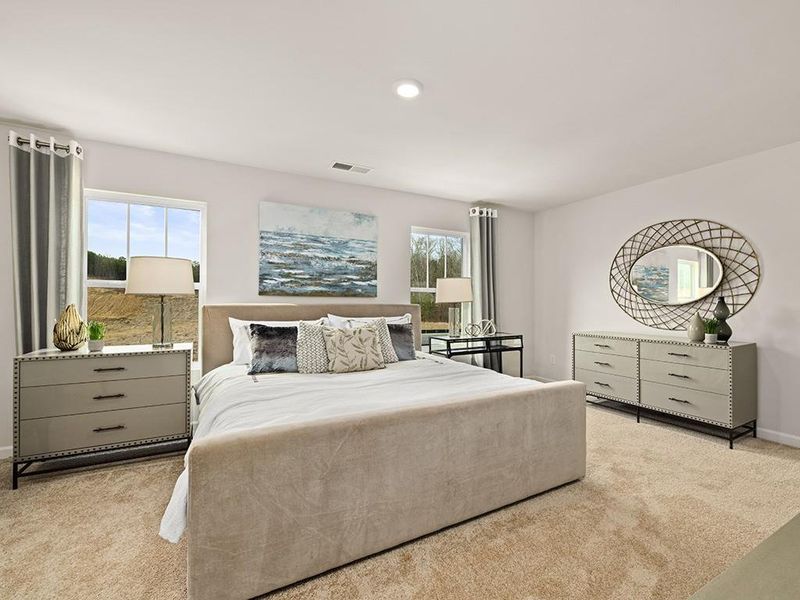 Furnished interior view inside a new home in Oaks at Cedar Grove, Fairburn (Image 12).