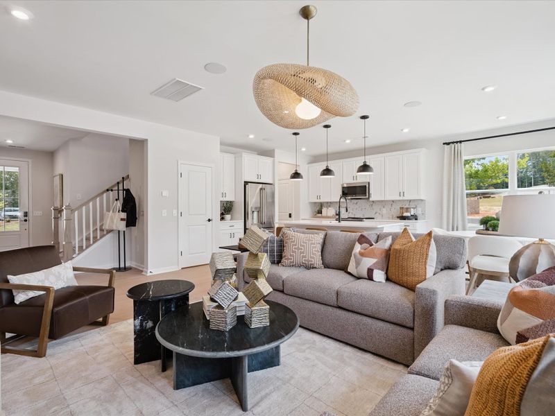Representative furnished interior of a home built from the Mayes by Tri Pointe Homes in Millstone, Cramerton (Image 8).