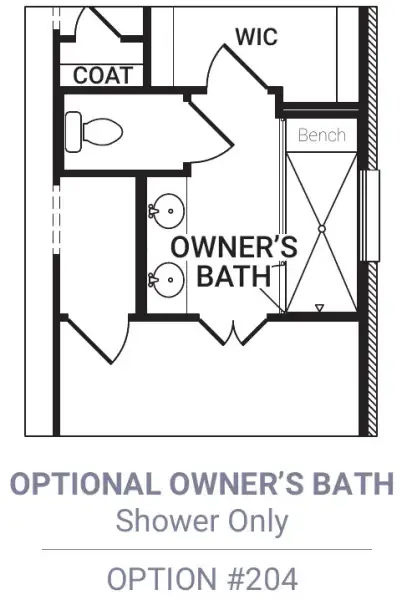 Master Bath – Large Shower / No Tub