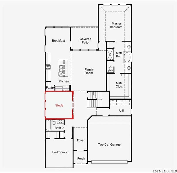 2D floor plan layout of this home in Mayfair, New Braunfels, TX (Image 3). 2D floor plan layout of this home in Mayfair, New Braunfels, TX (Image 3).