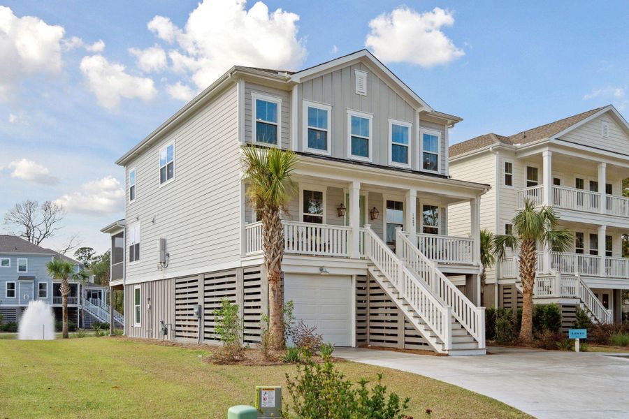 Front exterior of a new home in , Mount Pleasant, SC, highlighting curb appeal (Image 20). Front exterior of a new home in , Mount Pleasant, SC, highlighting curb appeal (Image 20).