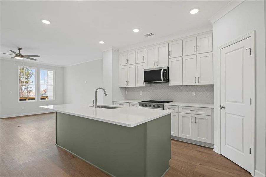 Furnished interior view inside a new home in The Village at River Green, Canton (Image 10).