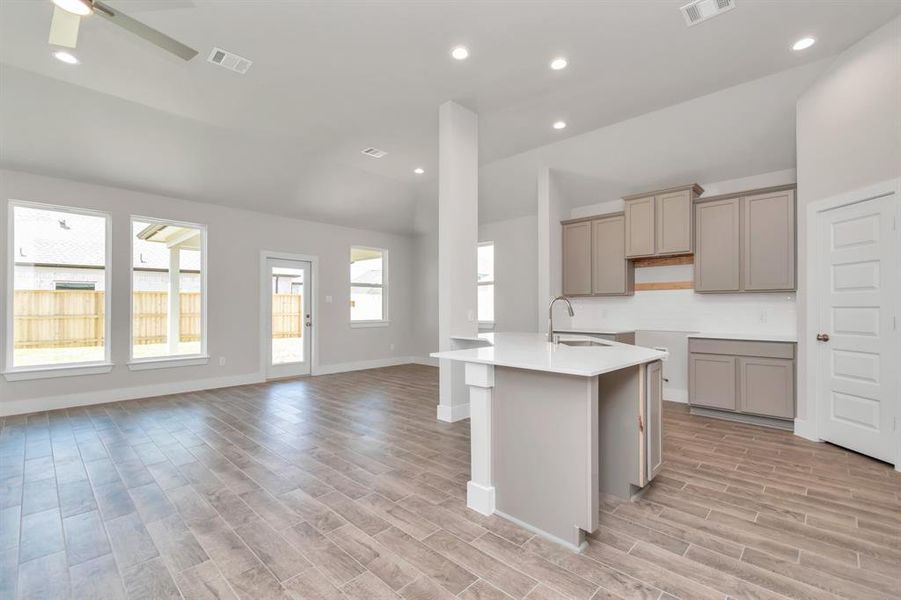 This generously spacious kitchen is a dream realized! Sample photo of completed home. Actual colors and selections may vary.