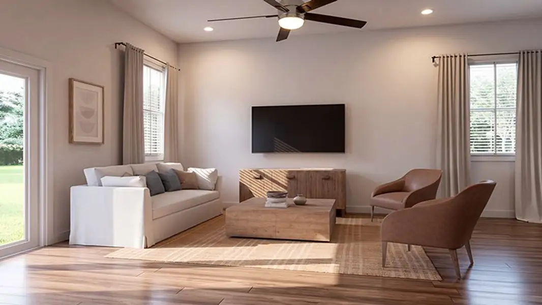 Furnished interior view inside a new home in Pineview North, Summerville (Image 3).
