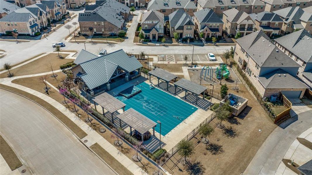 Aerial view with a residential view