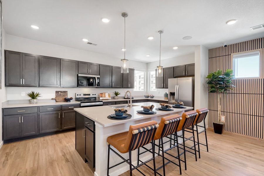 Furnished interior view inside a new home in Central Park, Denver (Image 3).