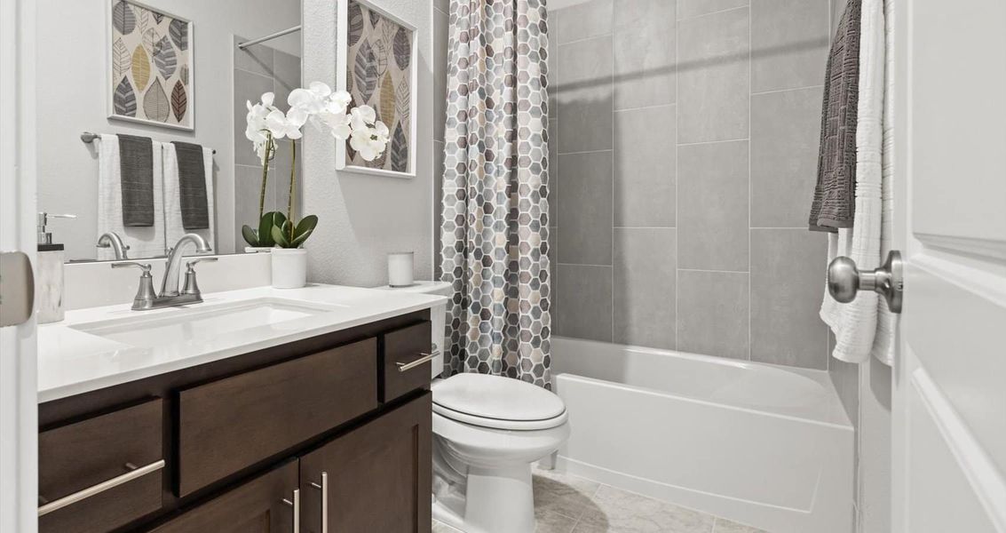 Furnished interior view inside a new home in Trace, San Marcos (Image 13).