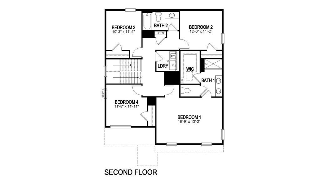 2D floor plan layout of this home in Brighton Crossing, Brighton, CO (Image 3).
