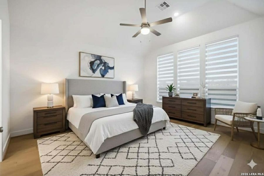 Furnished interior view inside a new home in Mesa Western, Cibolo (Image 17). Furnished interior view inside a new home in Mesa Western, Cibolo (Image 17).