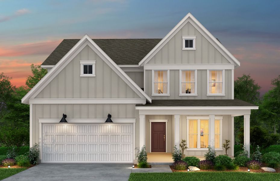 Representative exterior photo of a completed home built from the Newberry by Pulte Homes in Muller Ridge, Blythewood, SC (Image 18).