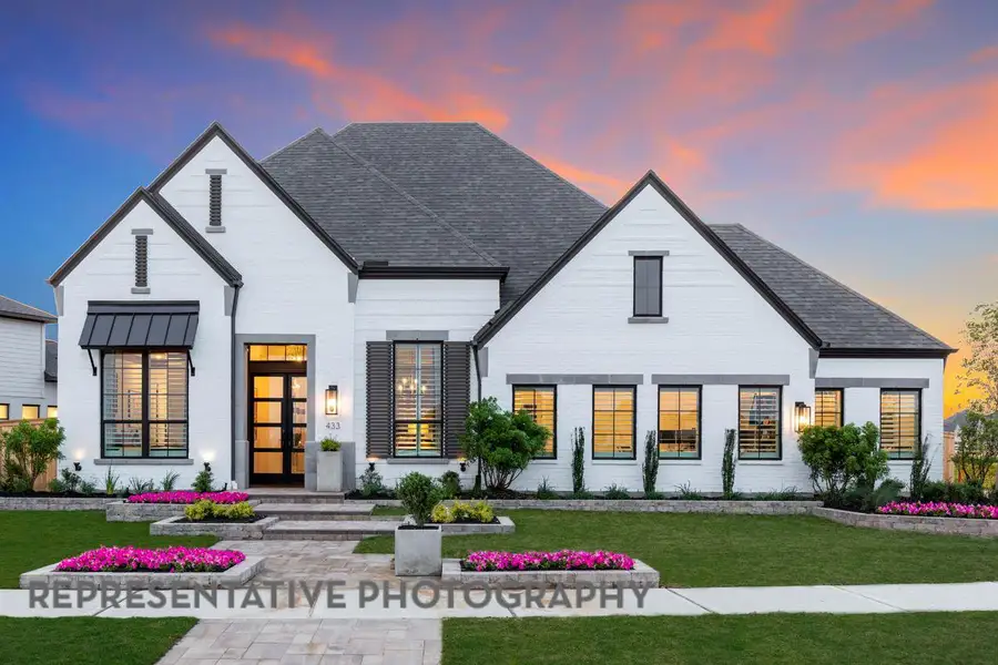 View of front of house with a front lawn