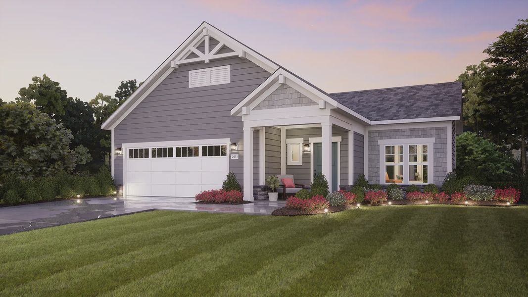 Representative exterior photo of a completed home built from the Palazzo by Epcon Communities in The Courtyards at Stewarts Creek, Smyrna, TN (Image 20).