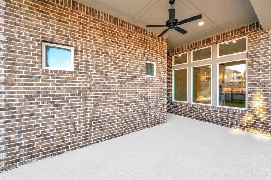 Exterior details and patio area of a home in Grange 45' Homesites, Katy (Image 3).