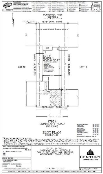 2D floor plan layout of this home in Sherwood Glen, Conroe, TX (Image 3).