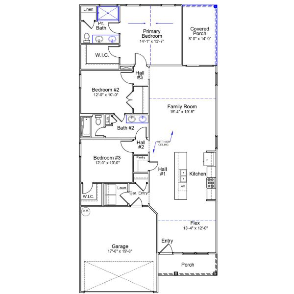 2D floor plan layout of this home in Bluefield, Lexington, SC (Image 2). 2D floor plan layout of this home in Bluefield, Lexington, SC (Image 2).