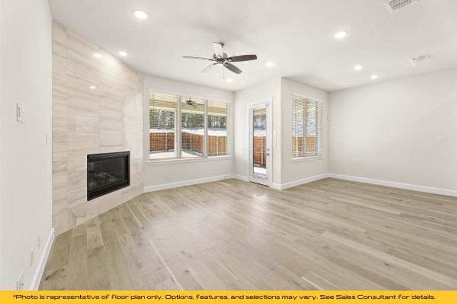 Representative unfurnished interior of a home built from the The Cayman by Stonefield Homes in The Highlands, Rockwall (Image 81).