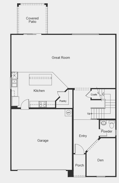 2D floor plan layout for the 2524 by KB Home in Bella Camino Traditions, San Tan Valley, AZ (Image 7).