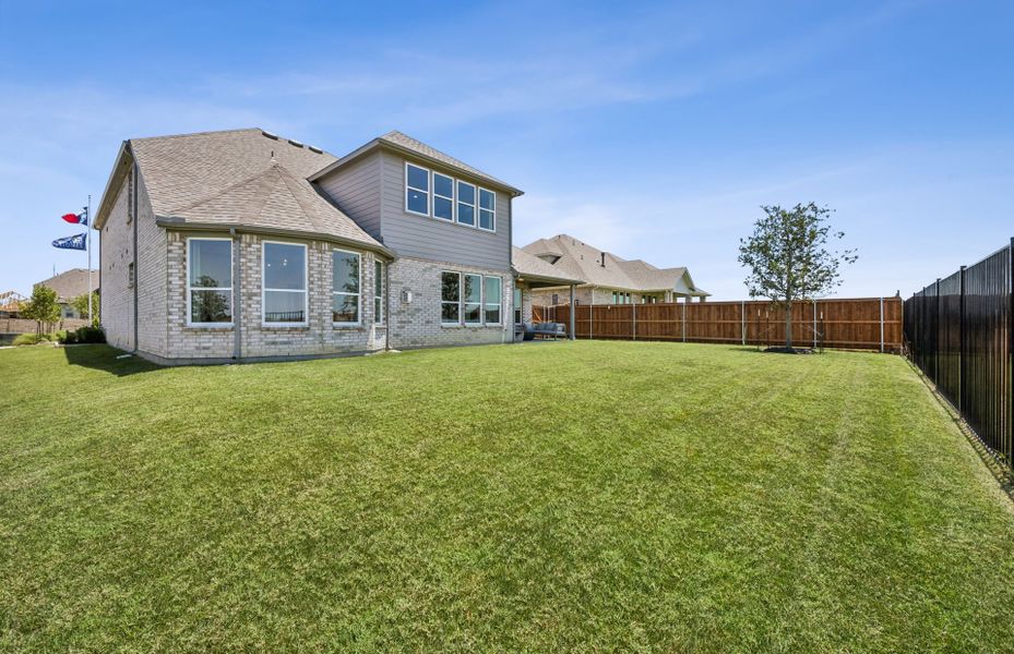 Spacious, fenced-in backyard