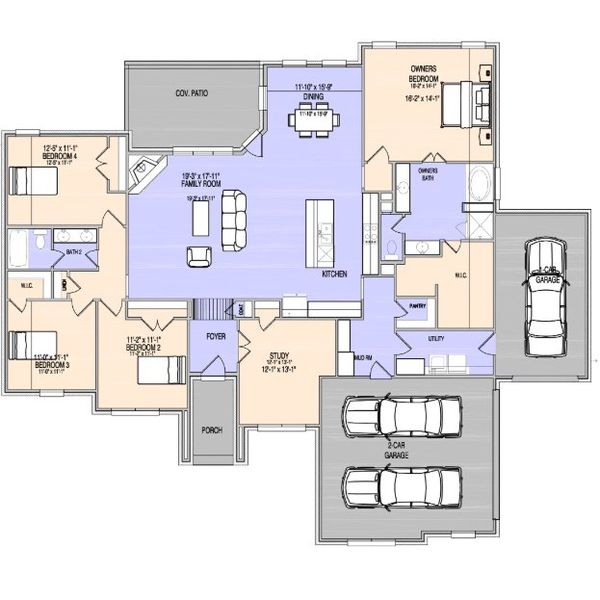 2D floor plan layout for the Dartmouth VI by Altura Homes in Berkshire Estates, Mesquite, TX (Image 1). 2D floor plan layout for the Dartmouth VI by Altura Homes in Berkshire Estates, Mesquite, TX (Image 1).