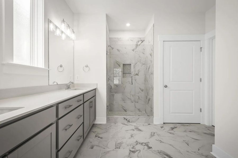 The Dahlia B Primary Suite Bathroom
