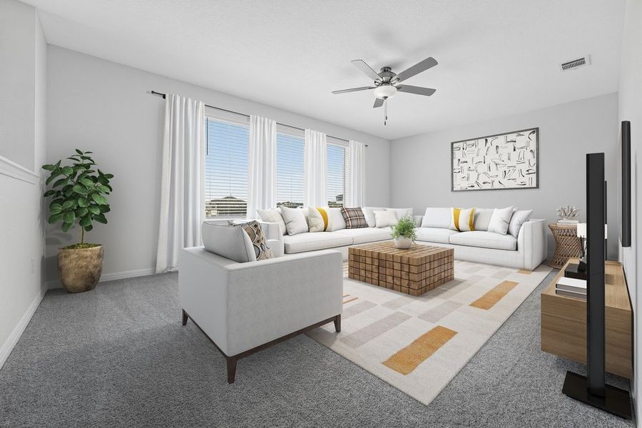 Furnished interior view inside a new home in Sunfield, Buda (Image 17).