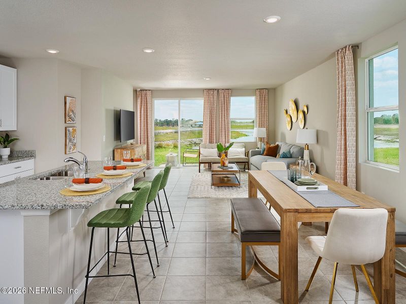 Furnished interior view inside a new home in Kings Preserve, Jacksonville (Image 4). Furnished interior view inside a new home in Kings Preserve, Jacksonville (Image 4).