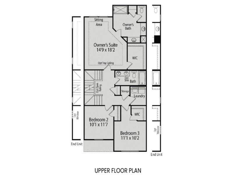 2D floor plan layout for the The Graham Interior by Davidson Homes LLC in Springvale, Willow Spring, NC (Image 3).