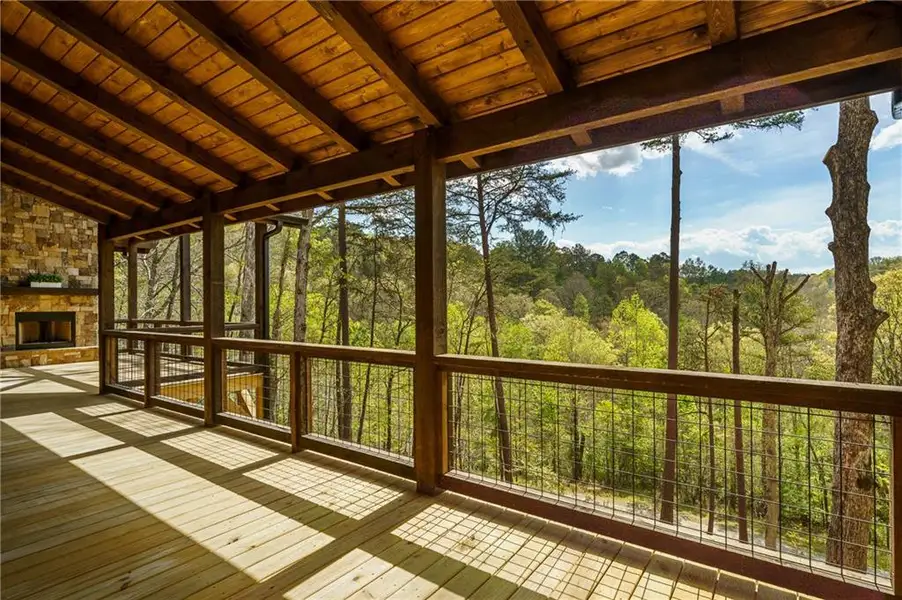 Exterior details and patio area of a home in , Mineral Bluff (Image 25).