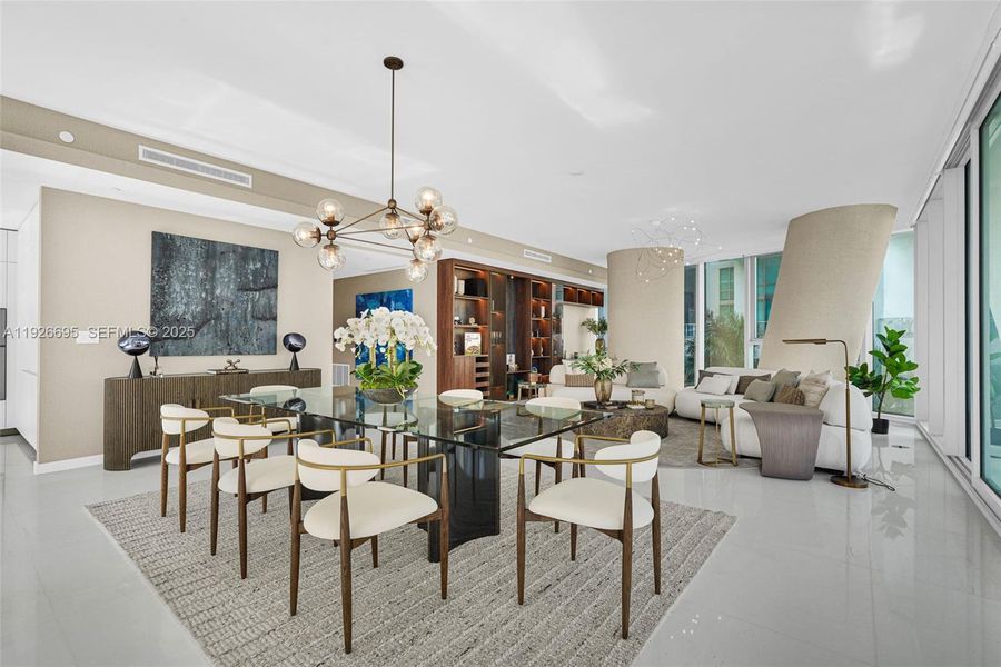 Furnished interior view inside a new home in , Miami (Image 16).