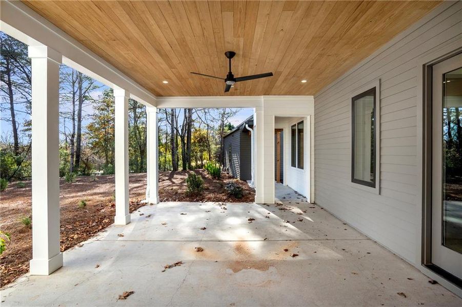 Exterior details and patio area of a home in Aster, Roswell (Image 32).