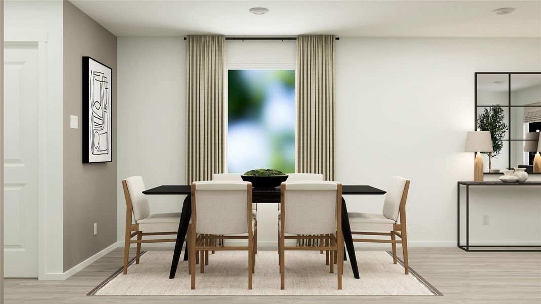 Furnished interior view inside a new home in Rancho Del Cielo, Jarrell (Image 10). Furnished interior view inside a new home in Rancho Del Cielo, Jarrell (Image 10).