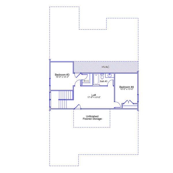 2D floor plan layout of this home in Cottages at Lake Emory, Inman, SC (Image 3).