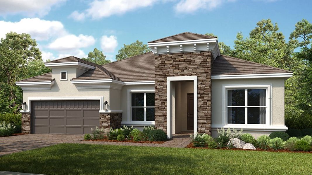 Front exterior of a home in the Esplanade at Starling community, located in Punta Gorda, FL (Image 4).