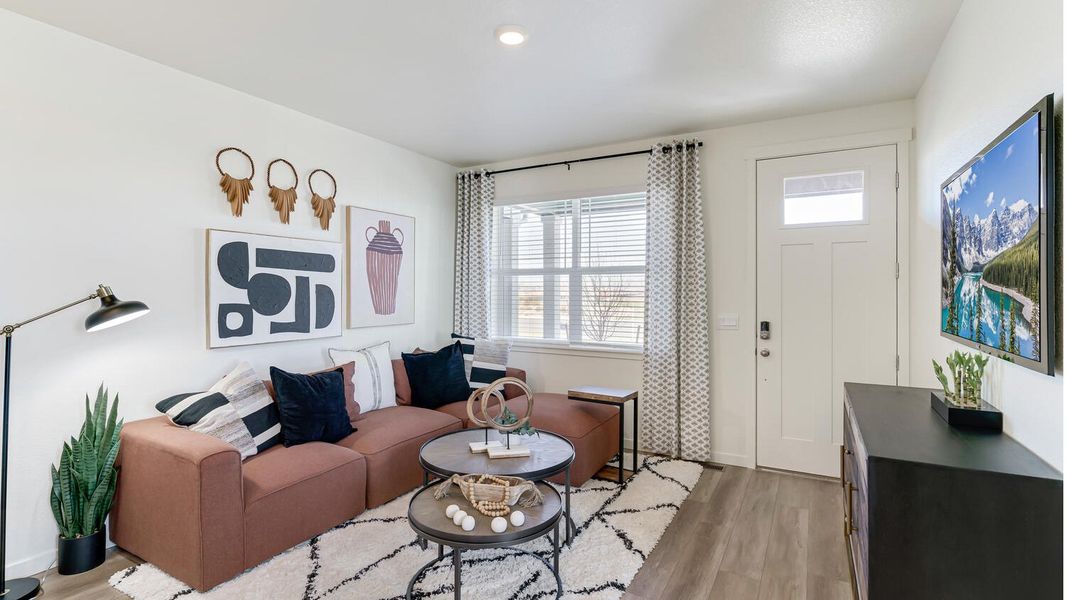 Furnished interior view inside a new home in Revere at Johnstown, Johnstown (Image 9). Furnished interior view inside a new home in Revere at Johnstown, Johnstown (Image 9).