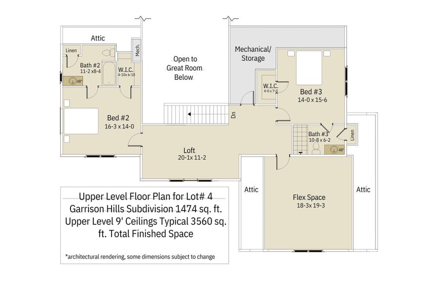 Upper level floorplan Upper level floorplan
